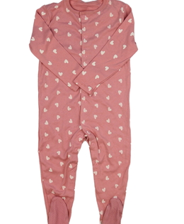 Růžový protiskluzový overal se srdíčky Primark 