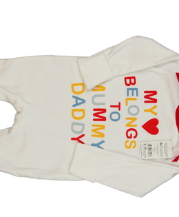 Nový bílý overal s nápisy Nutmeg