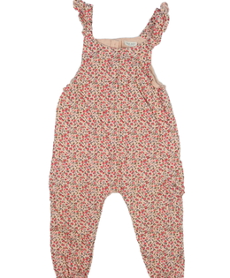 Růžový květinový overal s podšívkou Next