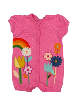 Růžový letní overal s květinami Next