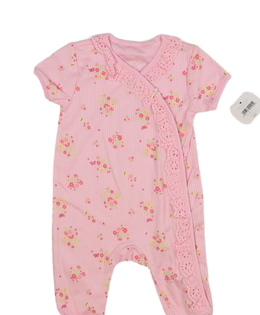 Nový růžový květinový overal s krajkou Nutmeg