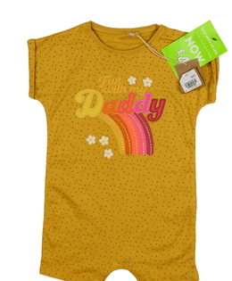 Nový žlutý overal s duhou a květinami Next