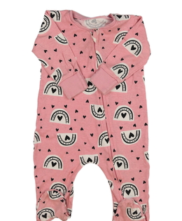 Růžový overal s duhou 