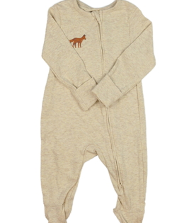 Hnědý melírovaný overal s liškou Tu 