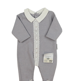Nový šedý prošívaný overal s límečkem 