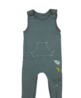 Modro-šedý pruhovaný overal Mothercare