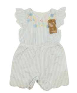 Nový bílo-modrý krásný overal Mothercare