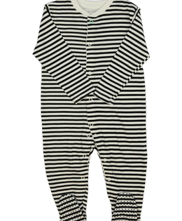 Černo-bílý pruhovaný protiskluzový overal Primark 