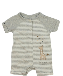 Šedo-bílý overal se žirafou Mothercare