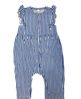 Modro-bílý pruhovaný overal s volánky H&M