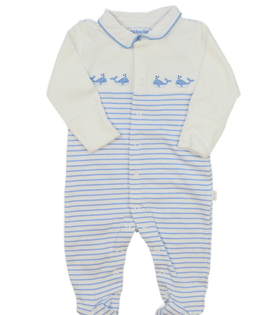 Modro-bílý overal s límečkem Jojo Maman Bébé
