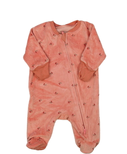 Růžový teplejší overal s květinami Primark 