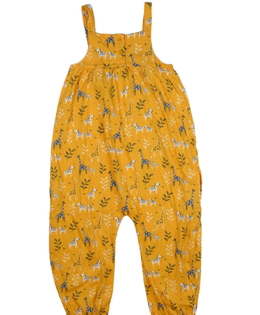 Žlutý overal se zvířátky Jojo Maman Bébé