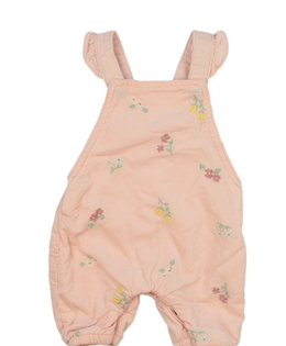 Růžový květinový manšestrový overal Mothercare