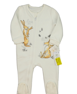 Nový bílý hebký overal se zajíčky George