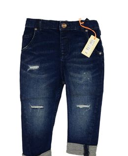 Nové modré trhané rifle River Island