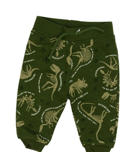 Zelené tepláky s dinosaury Primark 