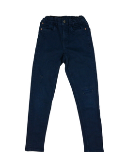 Tmavě modré trhané rifle Zara