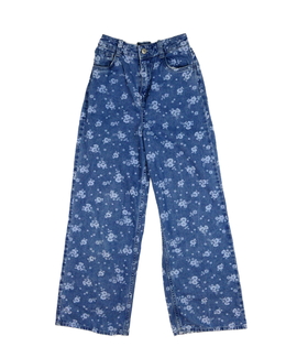 Modré květinové široké rifle George