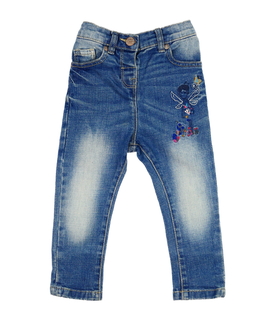 Světle modré rifle s vílou Next