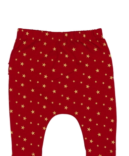 Červené legíny s hvězdami Disney 