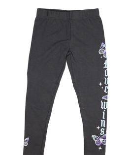 Šedé teplejší legíny s motýlky 