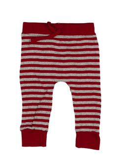 Červeno-šedé pruhované legíny George