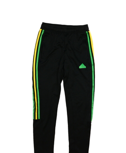 Černé sportovní tepláky s barevnými pruhy Adidas