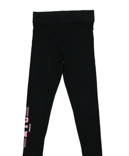 Černé legíny s růžovým nápisem George