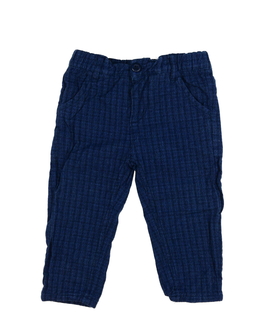 Modré společenské kalhoty s podšívkou 