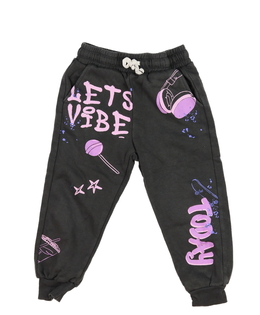 Šedé vzorované tepláky 