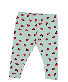 Tyrkysové legíny s beruškami 