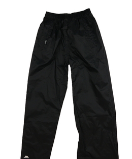 Černé kalhoty do deště Trespass