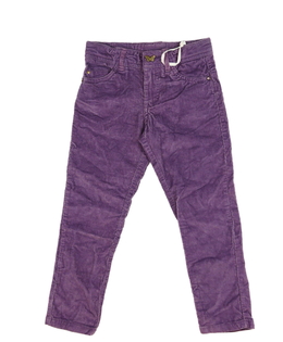 Fialové manšestrové kalhoty 