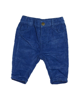 Modré manšestrové kalhoty s podšívkou Next