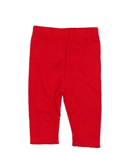 Červené legíny s krajkou na spodku nohavic George
