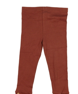 Tmavě hnědé žebrované legíny Tu 