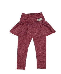 Červené melírované legíny se sukní 