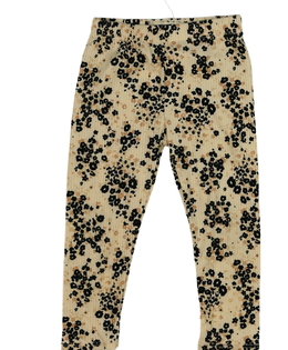 Hnědé květinové legíny 