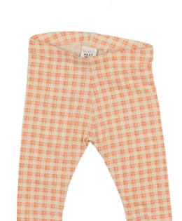 Oranžové kostkované legíny Next