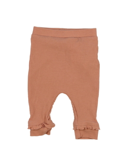 Růžové legíny s volánky 