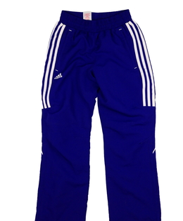 Fialové sportovní široké tepláky Adidas