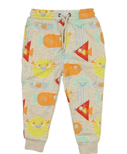 Šedé tepláky s mořskými tvory Tu 