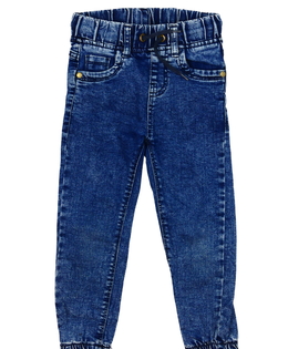 Tmavě modré melírované rifle 