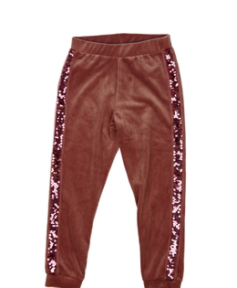 Růžové hebké tepláky s flitry 