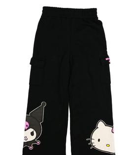 Černé zvonové tepláky Hello Kitty Primark 