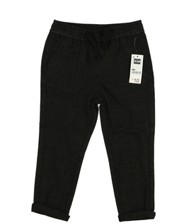 Nové tmavé pruhované kalhoty