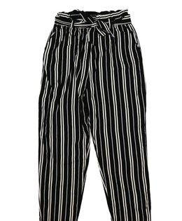 Černo-bílé pruhované vzdušné kalhoty H&M
