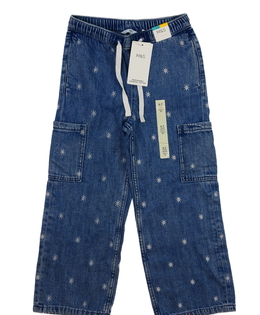 Nové modré rifle s květinami M&S