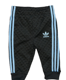 Tmavé vzorované tepláky Adidas 